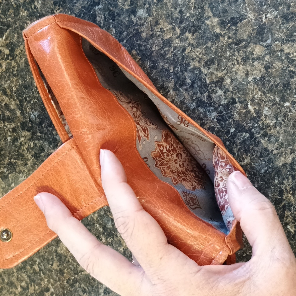 Hobo Brown Leather Wristlet Wallet - Picture 4 of 11
